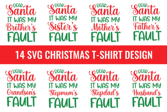 14 Christmas Svg Typography T Shirt: Graphics & Crafts for Holiday Branding