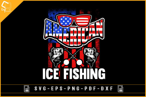 American Ice Fishing T-shirt Design