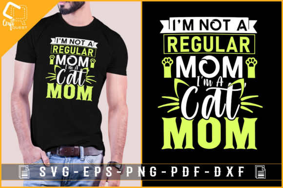 Cat Mom T-shirt Design for Mother’s Day