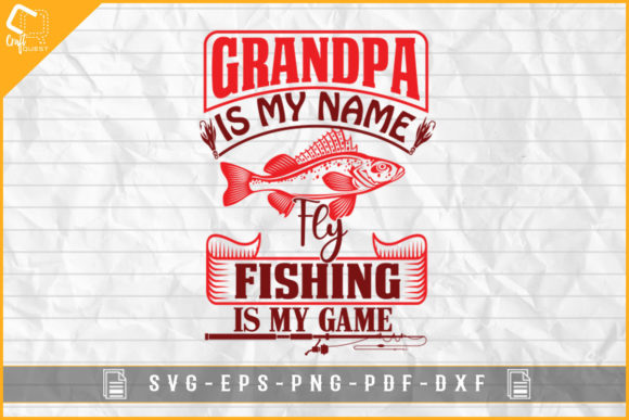 Funny Fly Fishing T-shirt Design Grandpa: Graphics and Crafts