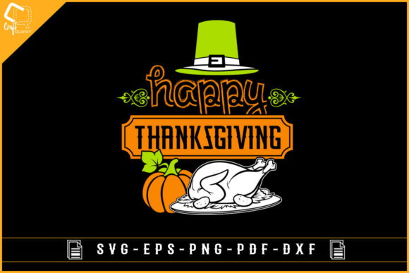 Happy Thanksgiving Turkey T-shirt Design Graphics and Crafts