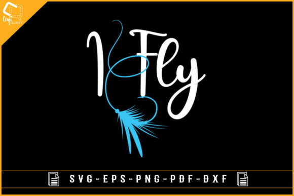 I Fly Funny Fly Fishing T-shirt Design