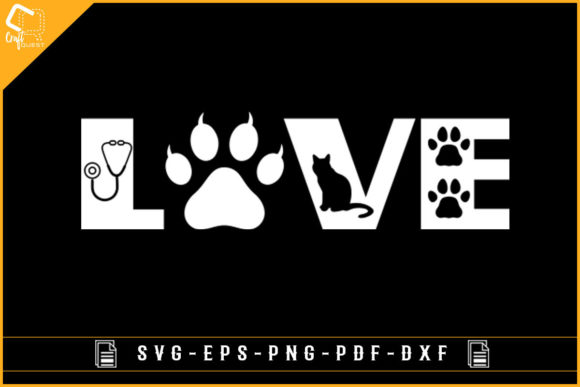 Love Veterinary T-shirt Sublimation Svg: Graphics for Crafts