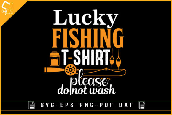 Lucky Fishing T-shirt Graphics for Crafts