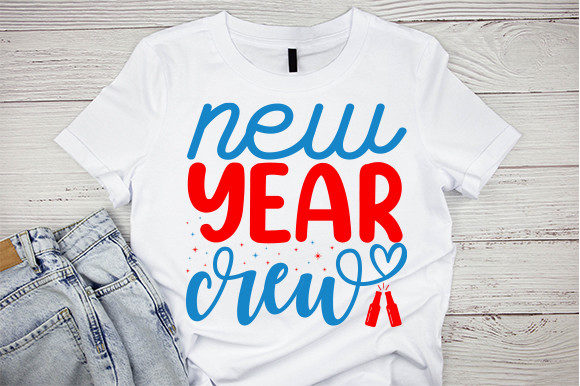 New Year Crew Svg T Shirt Design