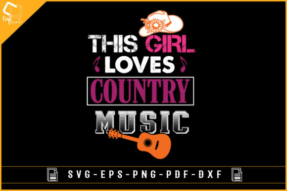 This Girl Loves Country Music T-shirt Graphics and Crafts