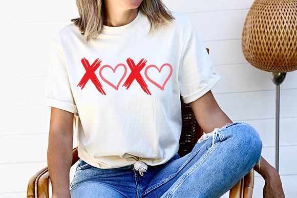 Xoxo Valentine Day SVG T Shirt: Graphics for Crafts & Small Business